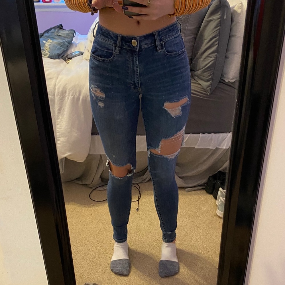 American Eagle ripped jeans